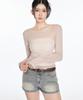 1993 Studio W Tencel Crop Sheer Long Sleeve (2 Colors)