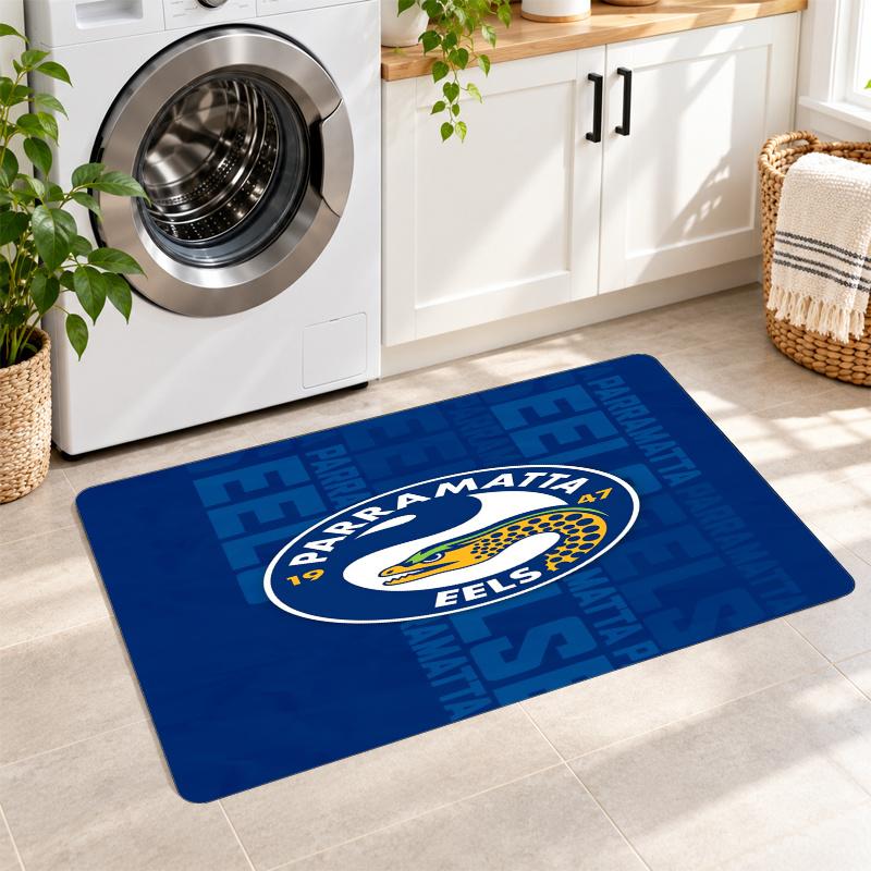 Flannel Kitchen Mat Parramatta Eels Soft Area Rug Non Slip Floor Carpet Home Decoration