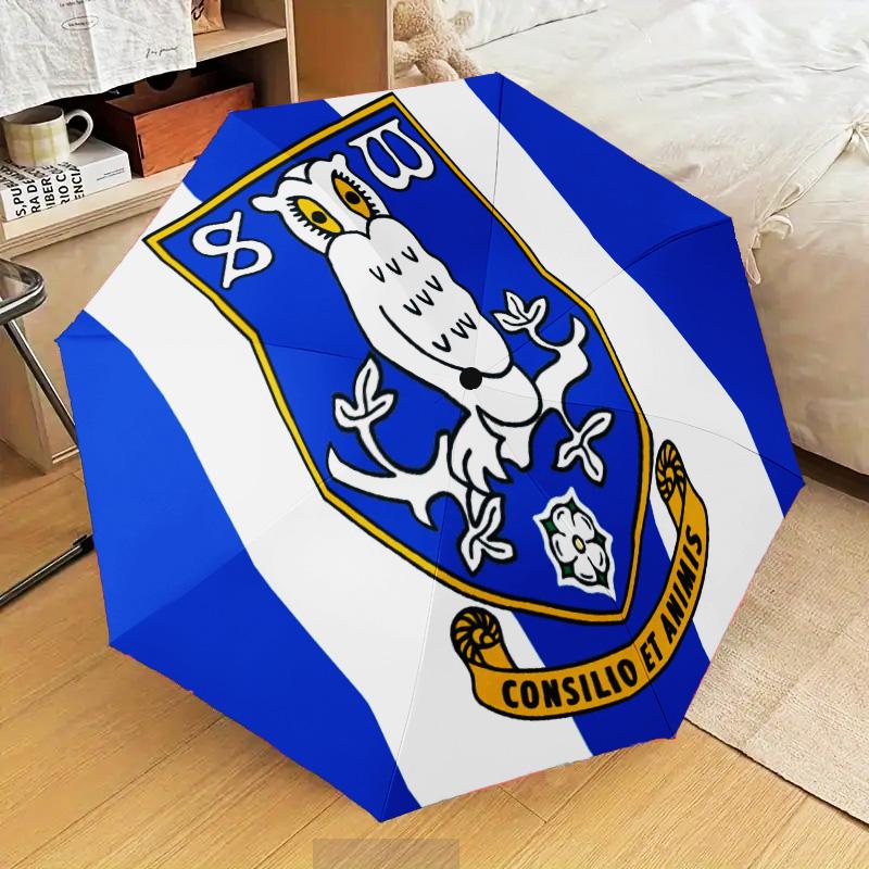 Owl Symbol Wednesday Automatic Folding Umbrella - 8-Rib Travel Umbrella with Auto Open/Close & Portable Gifts for Holidays or Birthdays