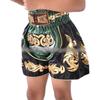 Kids Muay Thai Shorts - Green - Size 12-14 Years - 100% Polyester Satin - Boxing Kickboxing