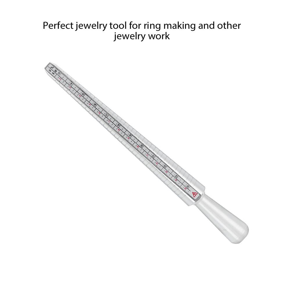 Aluminum Alloy Ring Mandrel Stick Gauge Sizer Jewelry Measuring Tool
