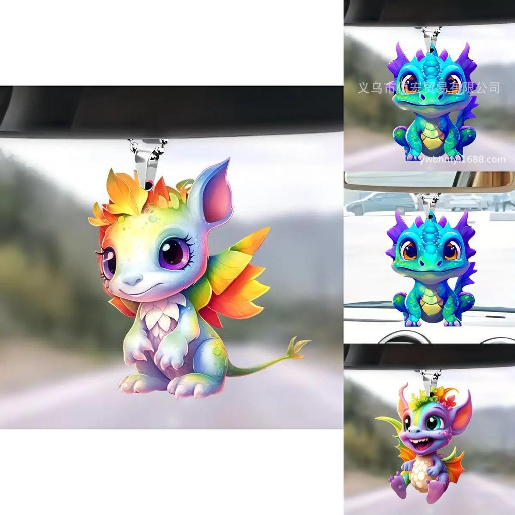 Dragon Acrylic Decorative Hanging Pendant For Car Interior Mirror With Cartoon Style