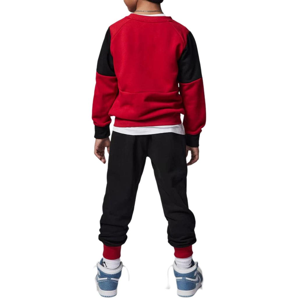 Jordan Casual Sports Suit Letter Print Crewneck Sweatshirt With Cuffs Kids Sweatshirt Black FJ5382-010