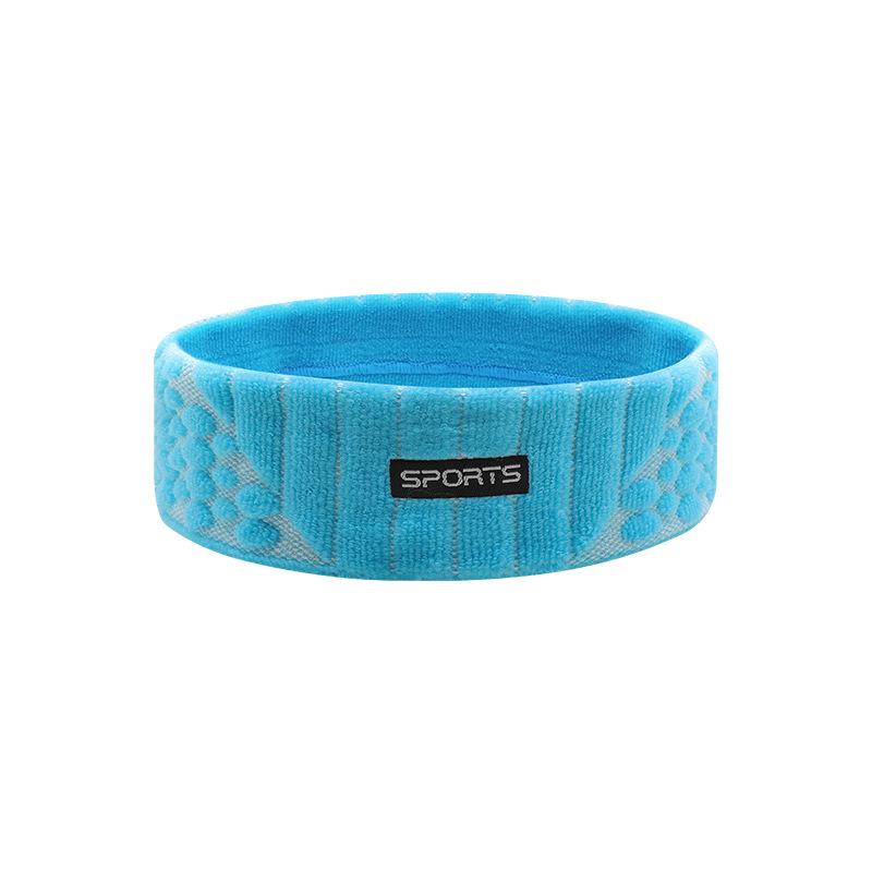 

Unisex Sweat-Absorbing Headband: Ideal for Running, Basketball, and Badminton озеро синий