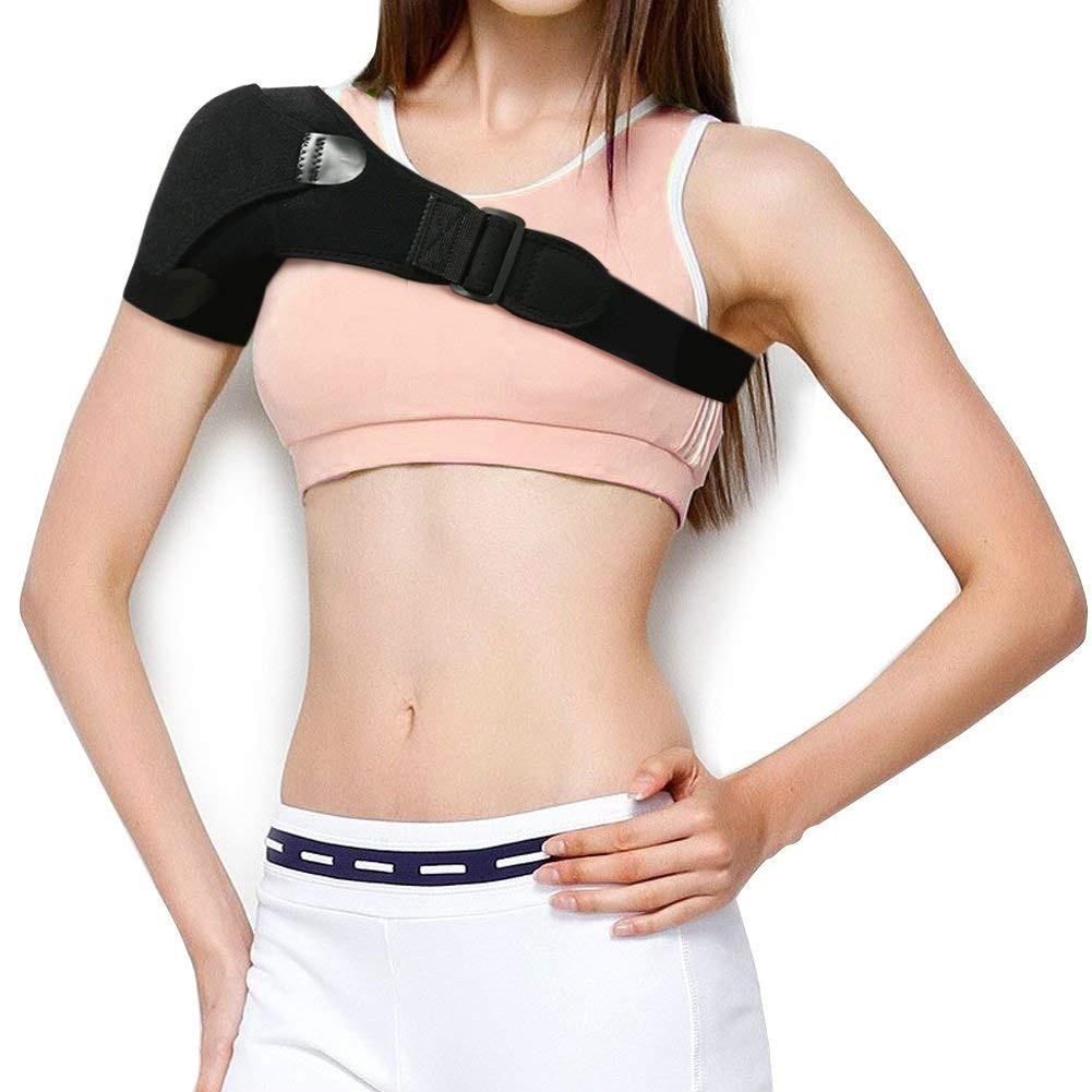 Fitness Shoulder Support Strap for Weightlifting with Ice Pack