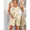 Casual Vacation Printed Bow Strap Jumpsuit Women's Clothing