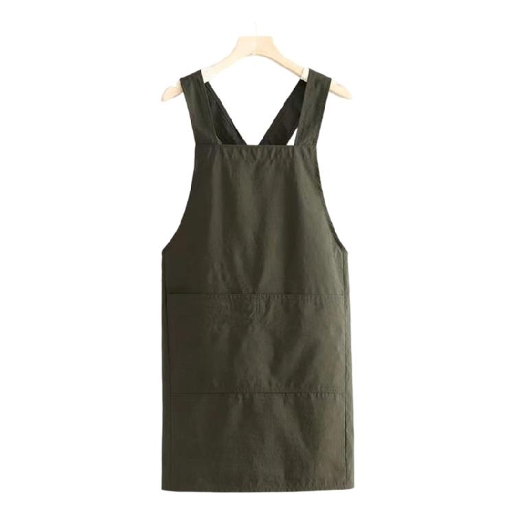 Delantal de Cocina de Moda con Tira Cruzada en la Espalda y Diseño Impermeable de Taslón Esencial para Cocinar Delantal de Cocina para el Hogar