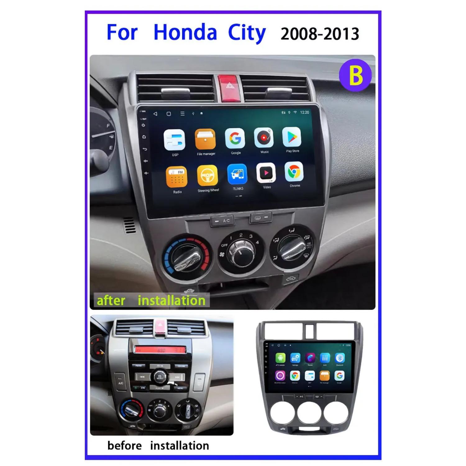 

2din Carplay Car Radio Мультимедиа Видеоплеер Для Honda City 2008 2009 2010 2011-2014 навигация GPS 2din Android 4-core 1+32CP