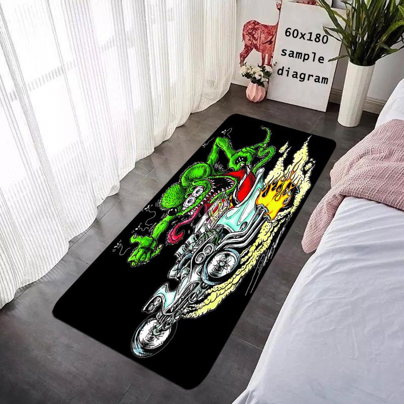 Entrance Doormat Rat Fink Bedside Balcony Rugs Living Room Carpet Foot Mats Bath Rug Floor Mat Ideal Gifts Non-slip House Decor