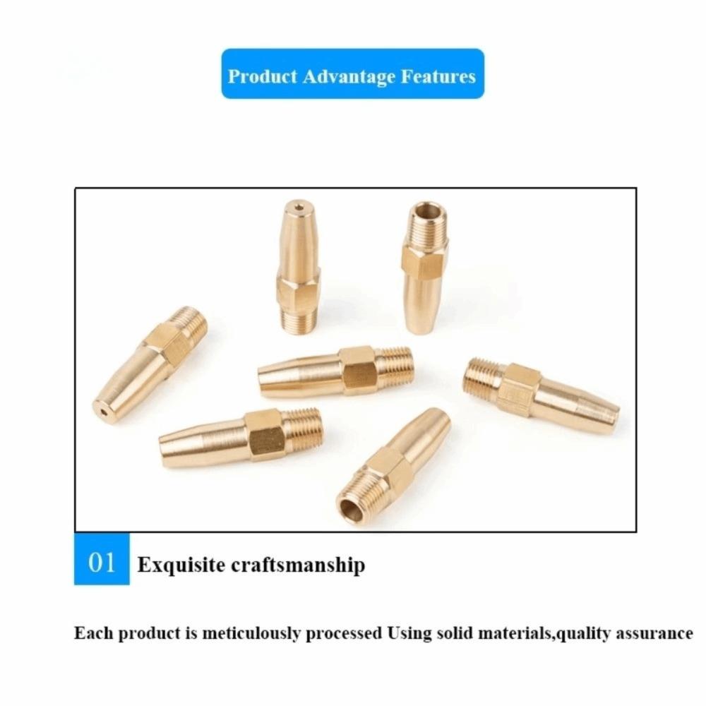 Brass Material High Pressure Cutting Nozzle Brass Water Jet Nozzle  Paper Mill Trimming