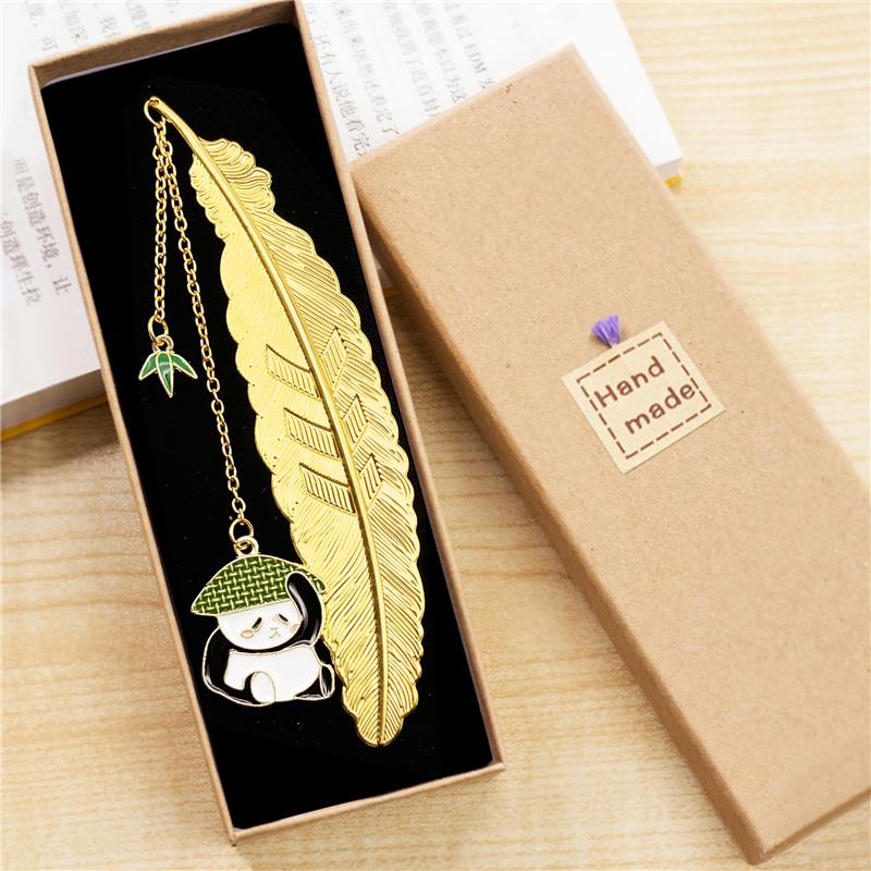 Elegant Metal Panda Bookmark Gift Box - Chinese Style for Teacher's Day, Graduation & Birthdays