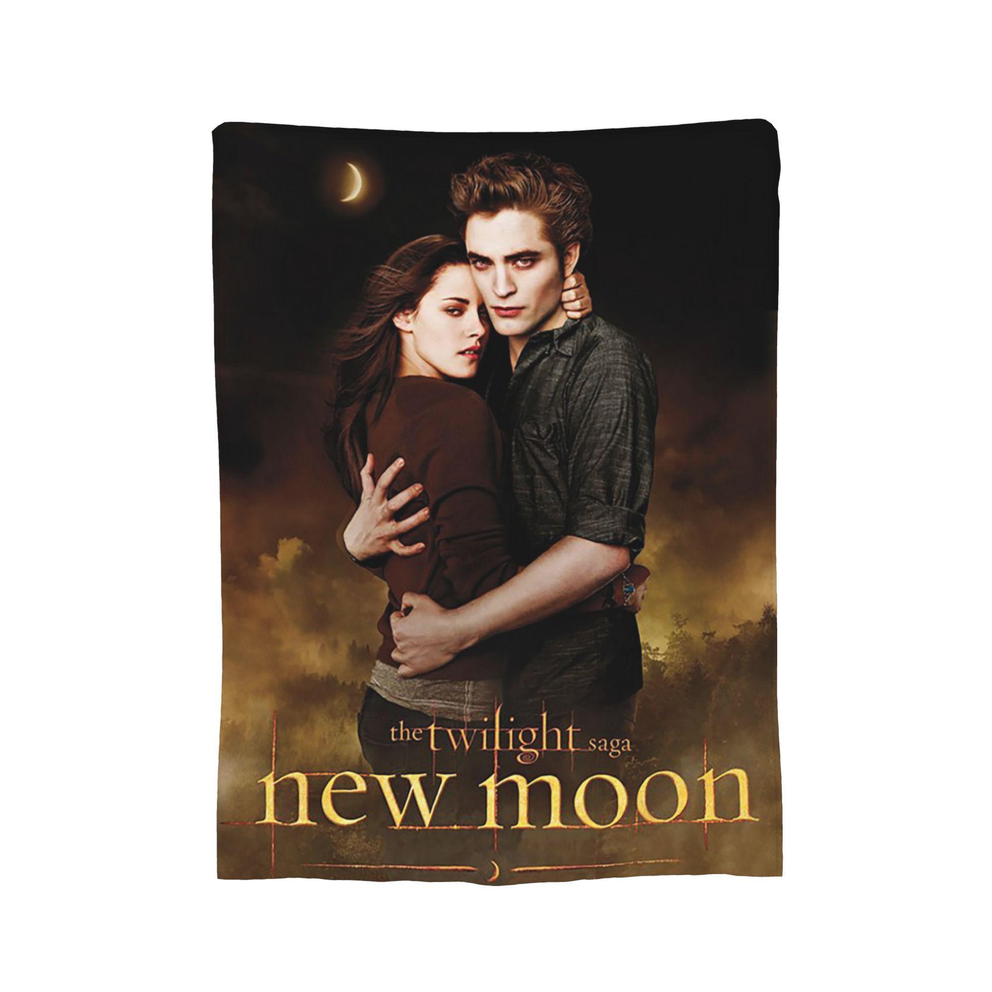 The Twilight Saga Vampire Movie Flannel Blanket Edward Bella Jacob Awesome Throw Blanket for Sofa Bedding Lounge Bedspread, Size: 75*100cm, Weight: 230 GSM