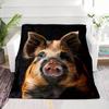 Cartoon pig print flannel blanket, suitable for sofas, beds, offices, travel, camping, Christmas gifts, and presents for friends