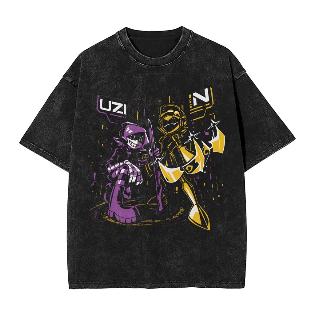 Murder Drones Anime T Shirts Hip Hop Washed Short Sleeve Street TShirt Fashion Men Women Tops Streetwear Printed Tee Shirt