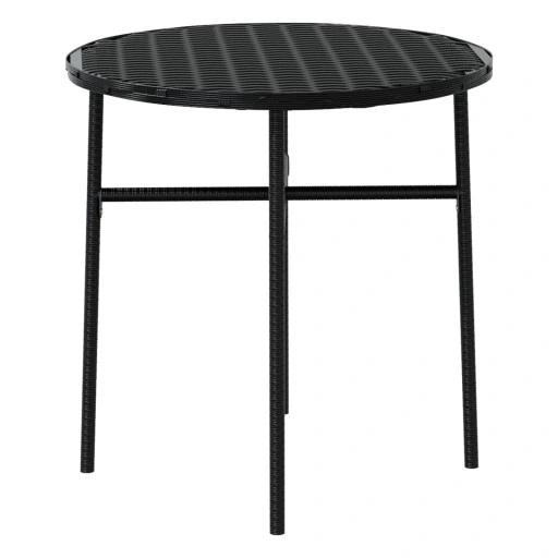 Vidaxl 3-teiliges Gartenmöbel-Set, Polyrattan, Schwarz