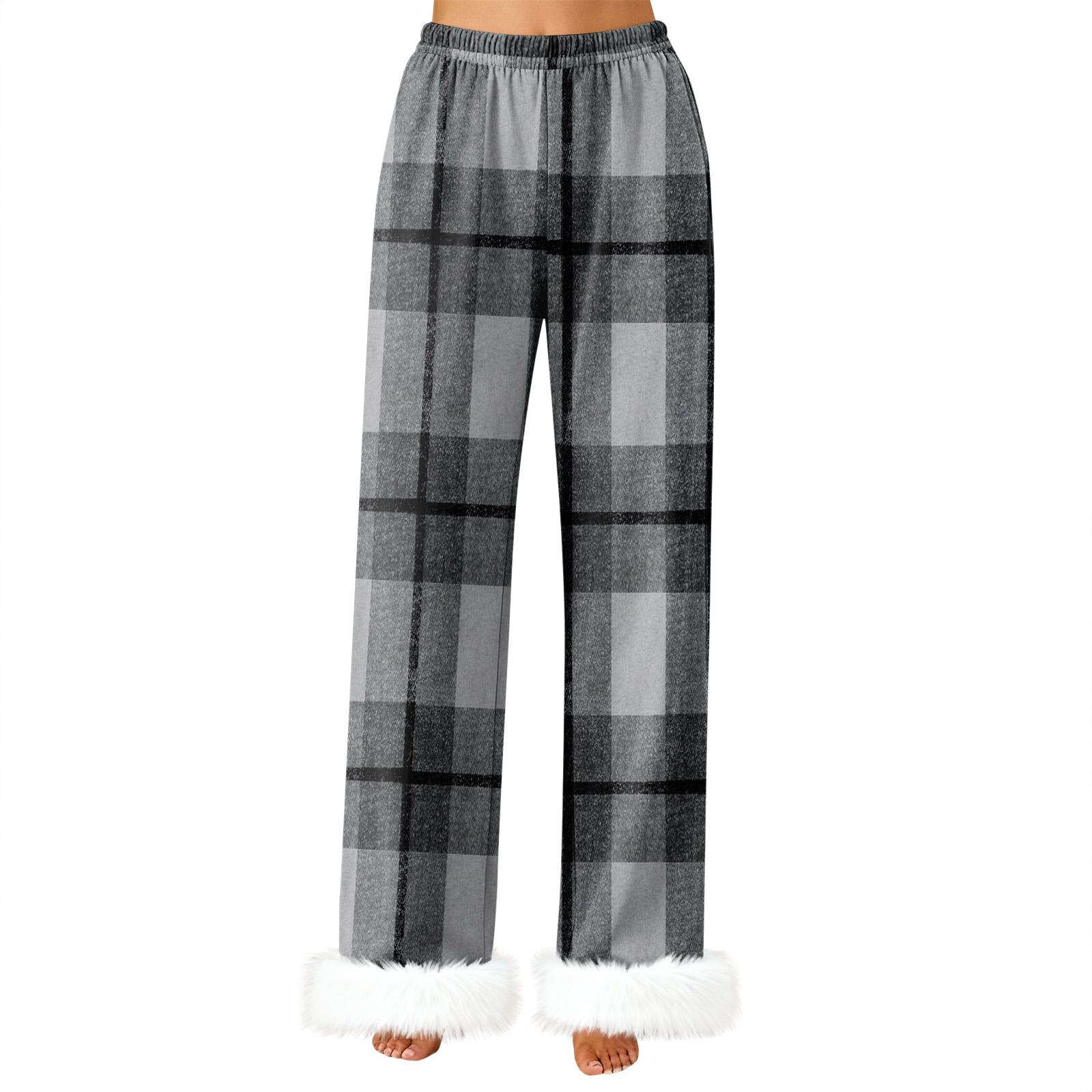 

Women s Fashionable Casual Trousers, Plaid Print Trousers XL