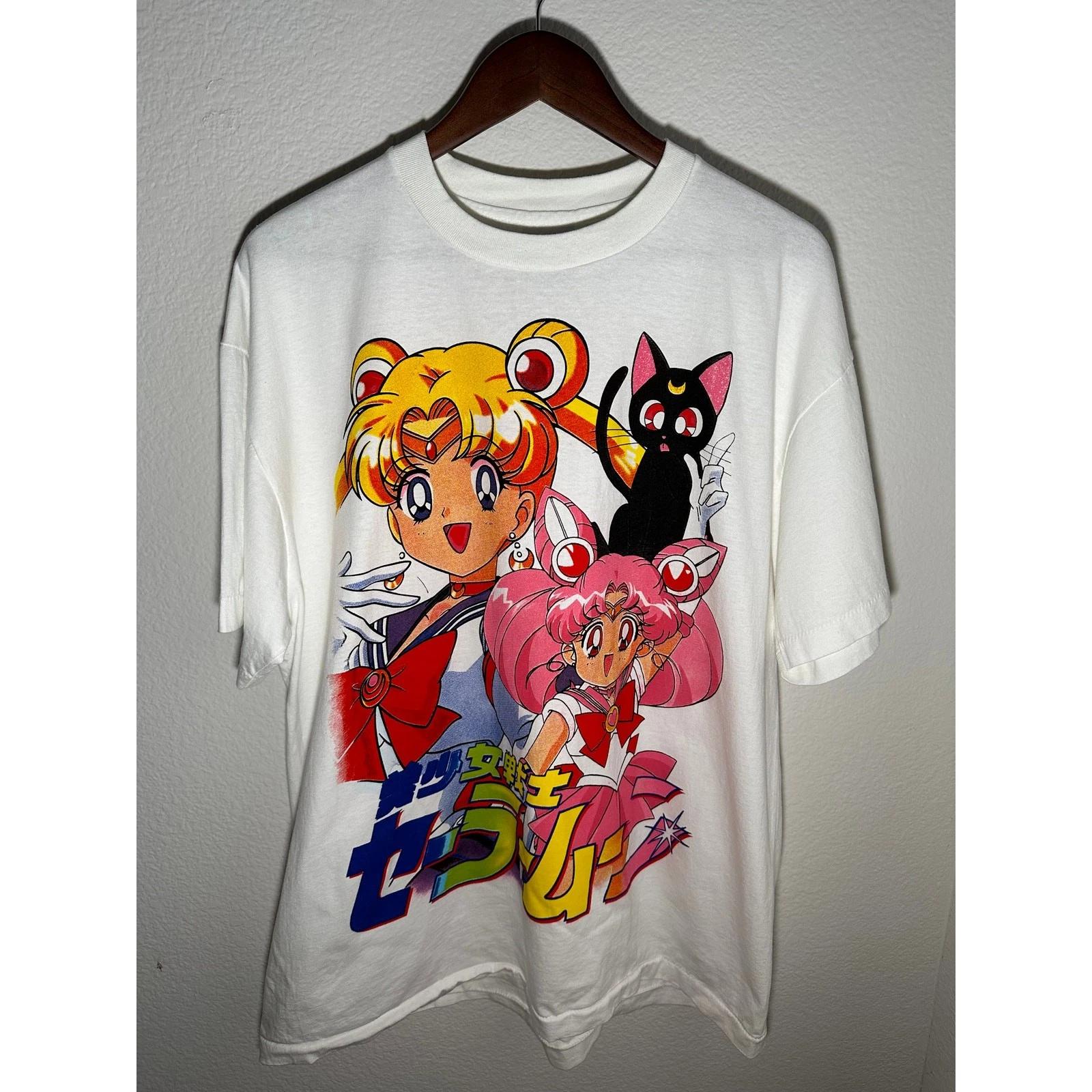 

Sailor Moon Rare Anime Retro Men s Cotton T-Shirt Summer New Retro Fashion Men s and Women s Streetwear 4XL