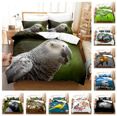 3D Bird Series Bedding Set Parrot Duvet Cover Pillow Case 2/3 Pieces EU200 * 200 Full Size Boys' Room Soft Home Textile