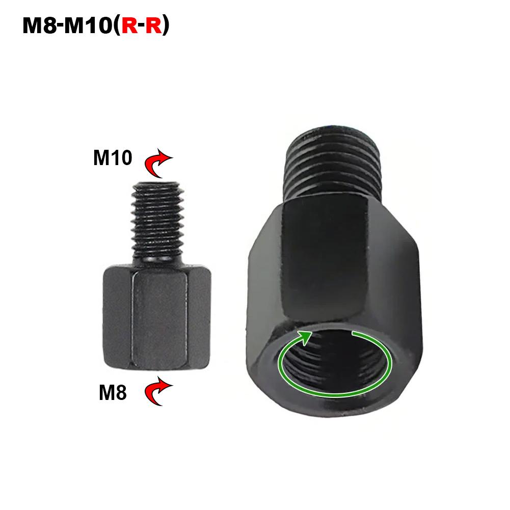 Motorcycle Mirror Adapter M10 M8 10MM 8MM Rearview Mirrors Adapters Conversion Bolt Screws Clockwise Anti-clock Right Left Thread