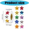 500 Pcs Waterproof Scrapbook Sticker Happy Face Star Sticker For DIY Crafting Background Decoration