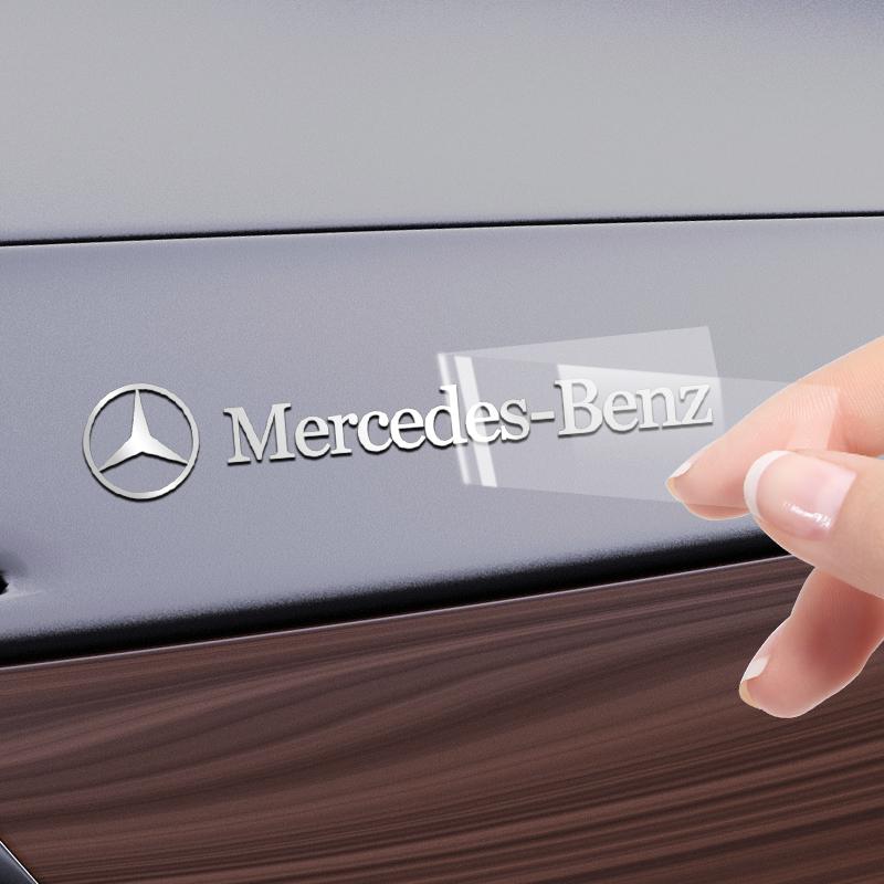TVE4 4/10pcs 3D Metal Car Interior Dekoration Stickers Badges for Mercedes Benz W177 W247 W176 W212 W213 CLA Car Styling