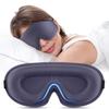 Breathable 3D Eye Mask for Sleeping, 99% Light Blocking, Adjustable Size, Washable, Portable, Unisex, for Air Travel (Blue Ash)