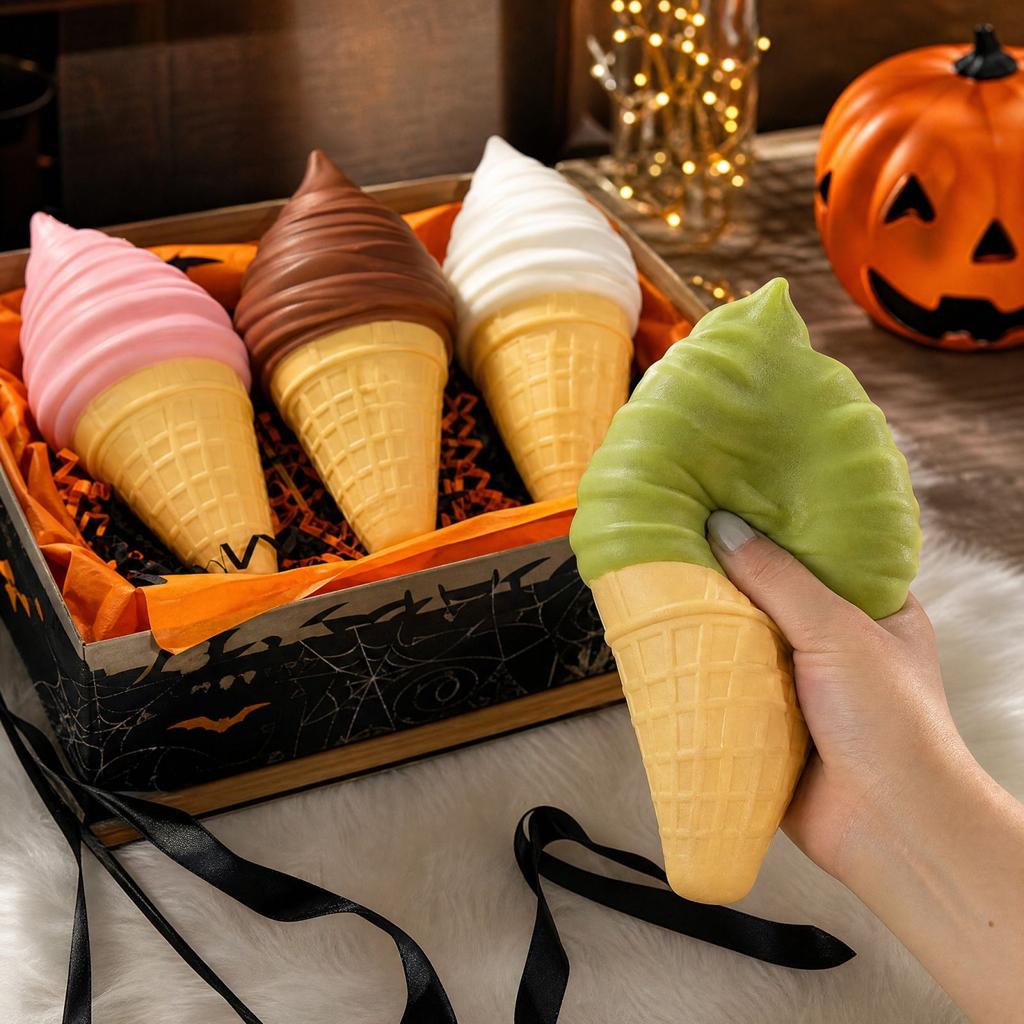 Glace Réaliste, Jouets Sensoriels Anti-Stress à Montée Lente pour Enfants Adultes, Couleurs Aléatoires