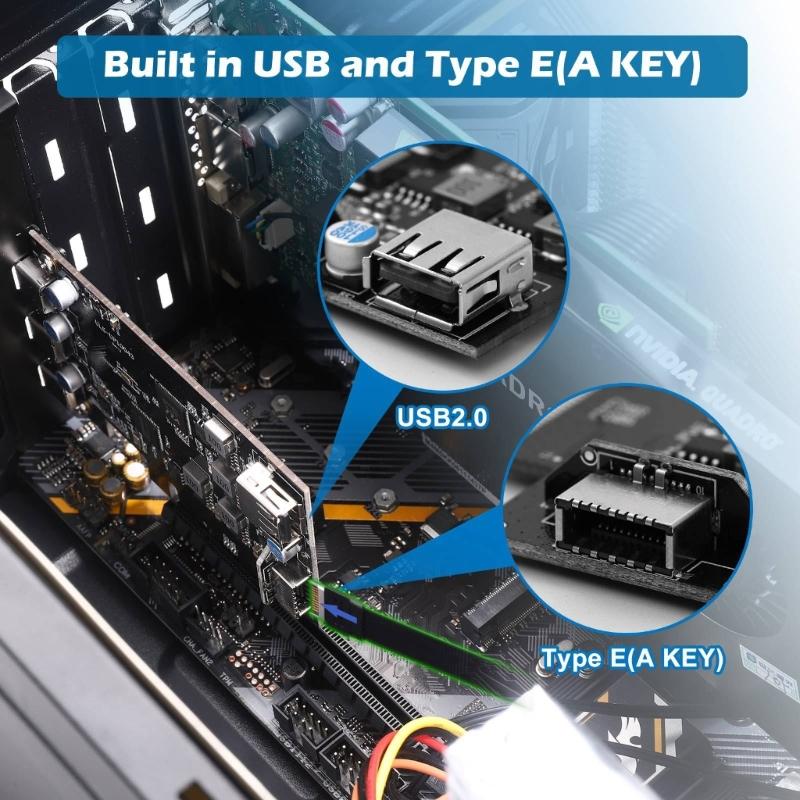 1PC PCI-E 4X PCI-Express To USB 3.2 Gen2 Type-C 3- Port Pansion Card Asm3142 Chip 20Gbps Support PCi-E 4 6 16