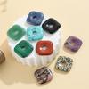 30mm Natural Stone Crystal Agate Pi Xiu Square DIY Jewelry Accessory