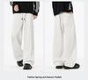 Men's American Style Casual Drapey Trousers: Spring/Autumn Loose Wide-Leg Sports Pants