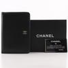 Chanel COCO Mark Bi-Fold Wallet Black Calfskin Women Used