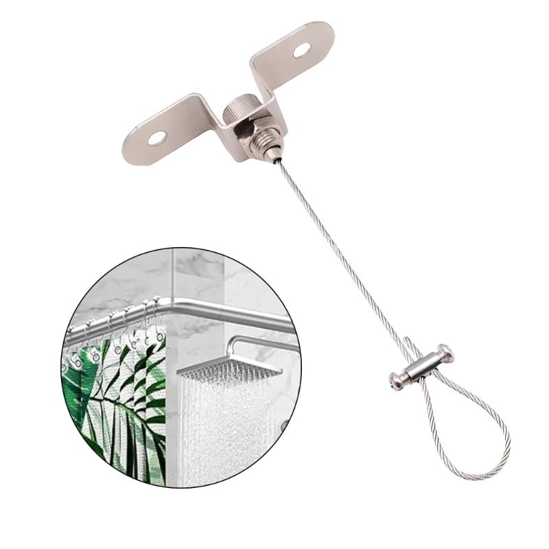 4Pcs Adjustable Shower Rod Ceiling Mount Support Prevents Dropping with Rustproof Stainless Steel Designs