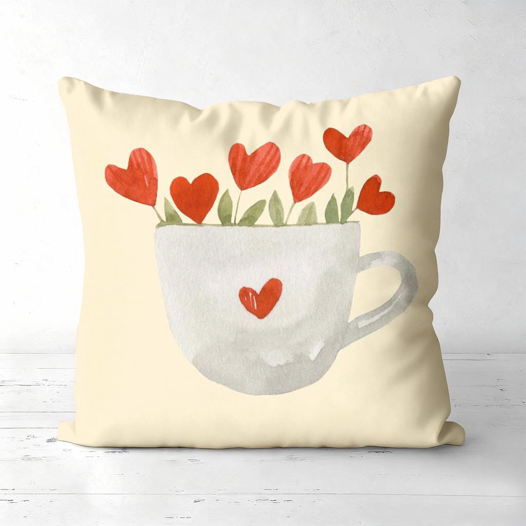 Heart-Shaped Pillows For Home Decor Valentine's Style Polyester pillowcase, sofa decorative cushion cov Headboard Pillow