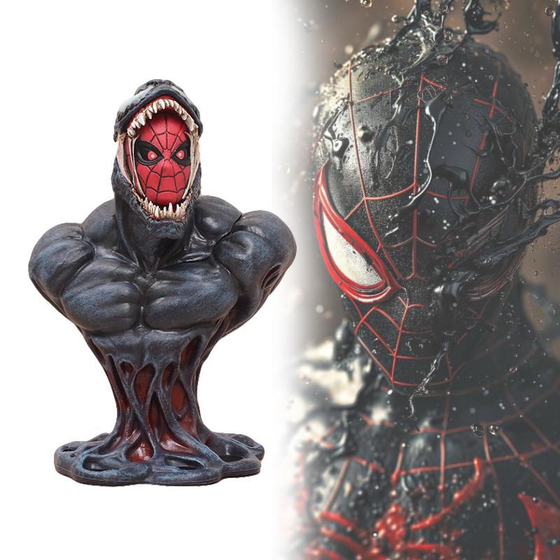 Venom Spider-Man Halbskalen-Statue PVC Display-Figur Zeichentrickfigur 16cm