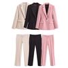Fashion Style 2024 Fall and Winter New Women's Clothing Long Sleeves Lapel Silm Casual Suit Jacket Pants 8616595