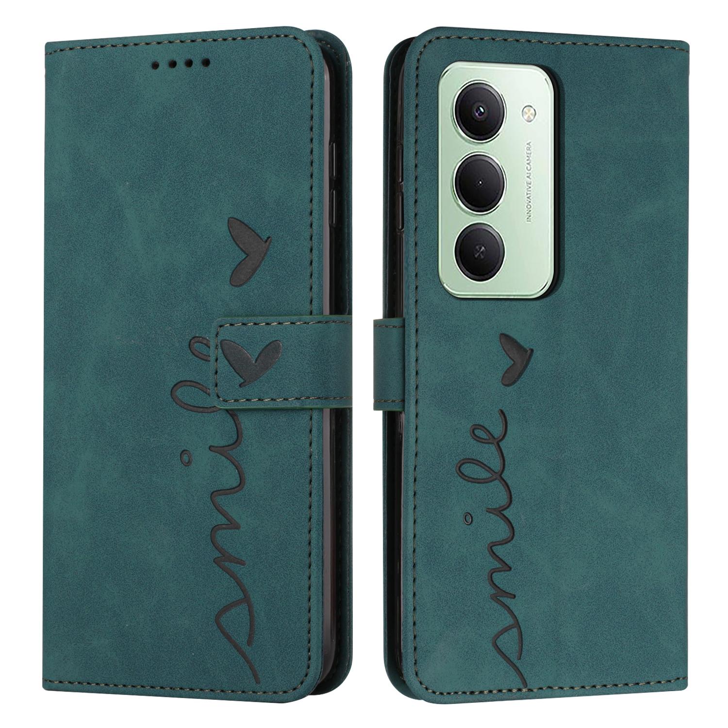 

Для Xiaomi Redmi 15 5G (Глобальний) (169мм) Чохол-підставка Шкіряний чохол для телефону з тисненням у вигляді серця