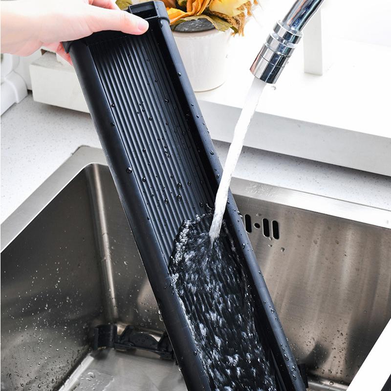 Kitchen Plate Organizer Adjustable Dish Storage Rack Plastic Pot Lid Holders Dishes Draining Storage Holder Kitchen Accessories