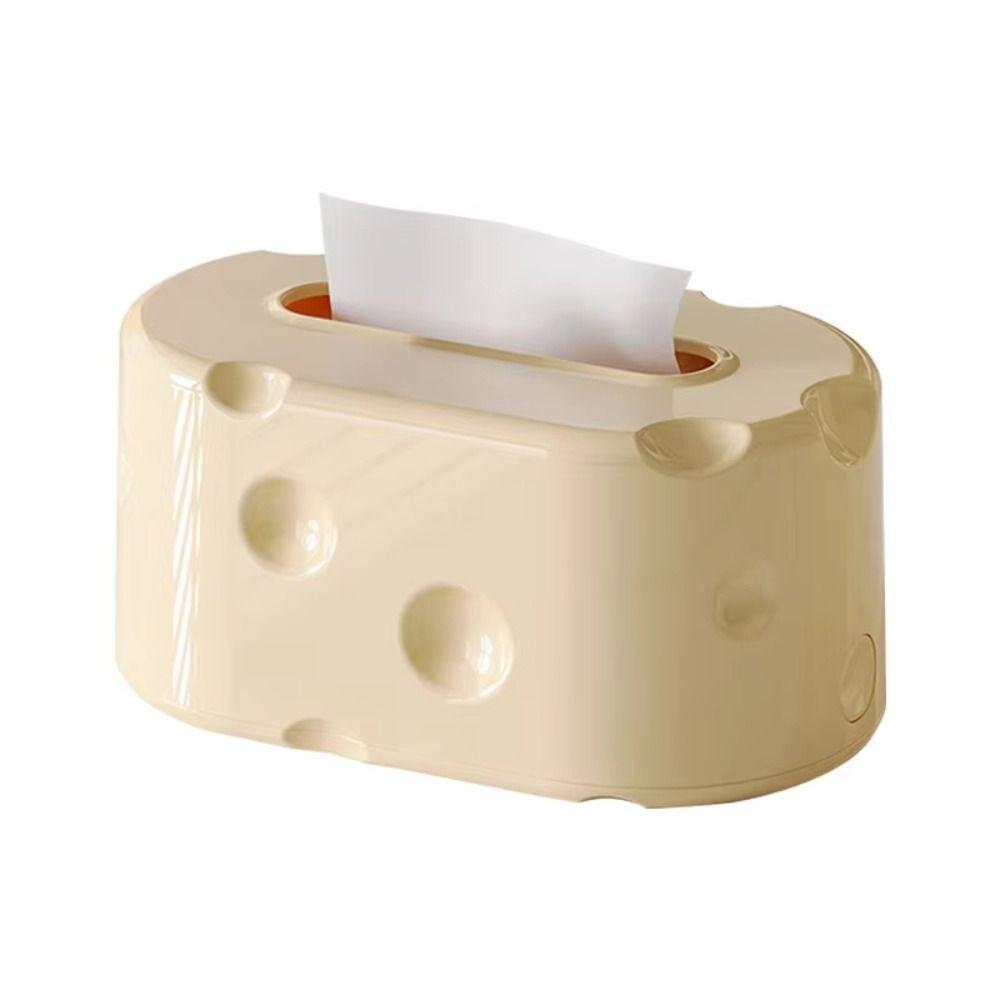 Cheese Shaped Tissue Box Holder Creative Napkin Storage Box Decorative Paper Drawer Box  Bathroom