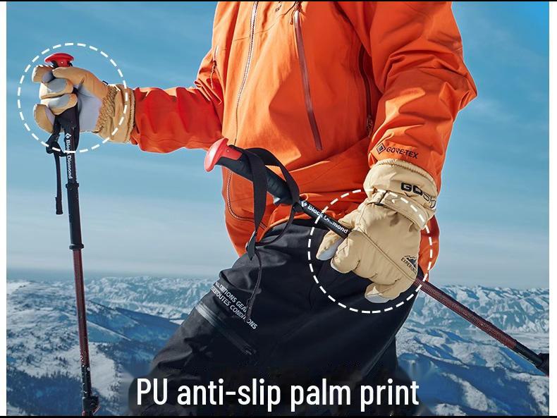 Men's & Women's Waterproof Touchscreen Ski Gloves - Warm, Cold-Proof, Fleece-Lined for Snow & Riding.