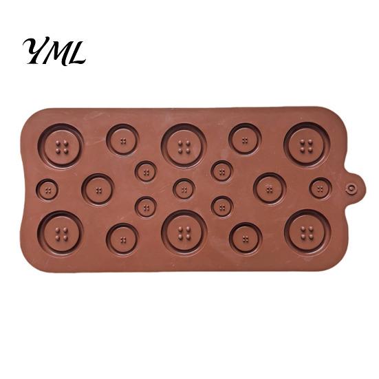 Handmade Soap Making Button Silicone Mold, Food Grade Non Stick Chocolate Candy Casting Mold Tray, Flexible Easy Release for DIY Baking And