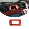 Red Alloy Middle Console Dashboard Clock Trim Cover For Toyota FJ Cruiser 07-21