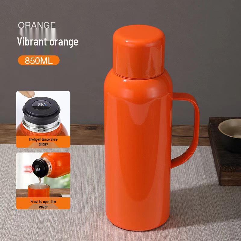 Maternal & Infant 316 Stainless Steel Thermos Pot with Smart Temperature Stewing and Portable Tea Infuser.