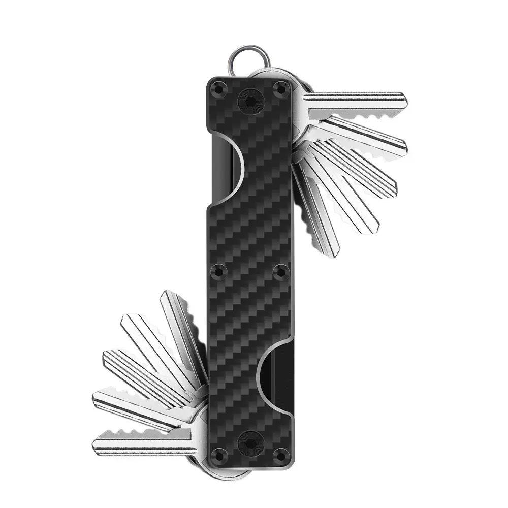 Organizator Breloc din Aliaj de Aluminiu cu Cap Dublu pentru 2-6 Chei