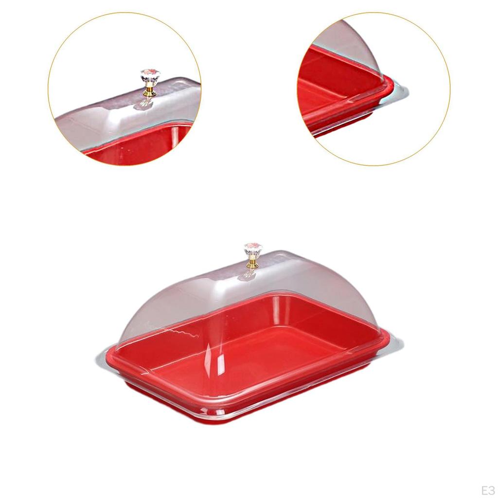 Cake Stand with Dome Plate Cupcake Server Dessert Serving Tray Dish Lid for Holiday