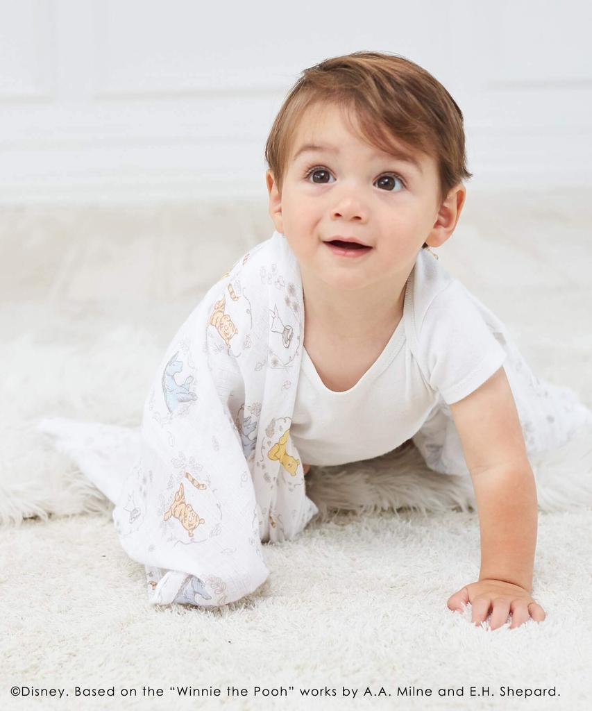 Aden anais essentials Disney gázová dětská zavinovačka originální produkt zavinovačka sada 2 medvídků mušelín Dárek pro miminko 112 x 112cm zavinovačka novorozeně