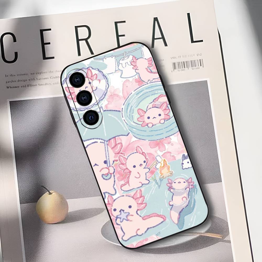 Cartoon Cute Axolotl Phone Case Silicone Soft For Samsung Galaxy A73,A72,A71,A70,A53,A52,A51