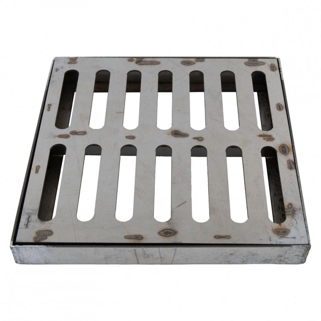 Sleek Stainless Steel Square Drain Grate for Enhancing Outdoor Aesthetics