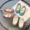 Children's New Single Shoe Girls' Fashion Show Sequined Crystal Shoes Baby Baotou Fashionable Soft Soled Princess Shoes
