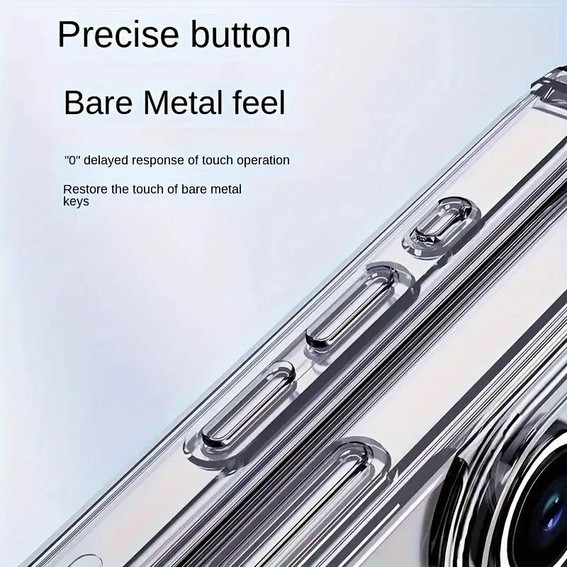 Zipper-Enhanced Clear Case with Airbag Corners for iPhone 15/14/13 Pro Max