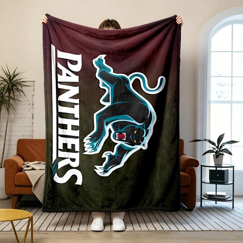 Penrith Panthers Soft and comfortable flannel Suitable for sofas living rooms outdoor camping travel and also makes a great anniversary gif